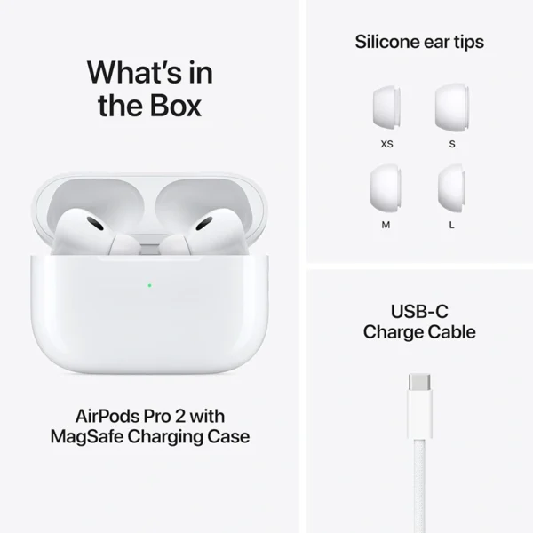 هدفون بی‌سیم Apple AirPods Pro (نسل دوم) با بهبودهای قابل‌توجه در کیفیت صدا، حذف نویز، عمر باتری و ویژگی‌های سلامت شنوایی، تجربه‌ای بی‌نظیر