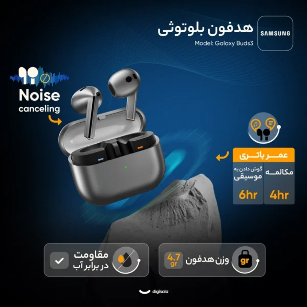 هدفون بی‌سیم سامسونگ مدل Galaxy Buds3: تجربه‌ای متفاوت از صدا و راحتی