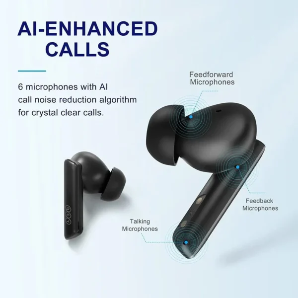QCY HT05 MeloBuds ANC؛ ایربادهای بی‌سیم با حذف نویز فعال 40 دسی‌بل، صدای باکیفیت و طراحی ارگونومیک