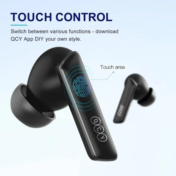 QCY HT05 MeloBuds ANC؛ ایربادهای بی‌سیم با حذف نویز فعال 40 دسی‌بل، صدای باکیفیت و طراحی ارگونومیک
