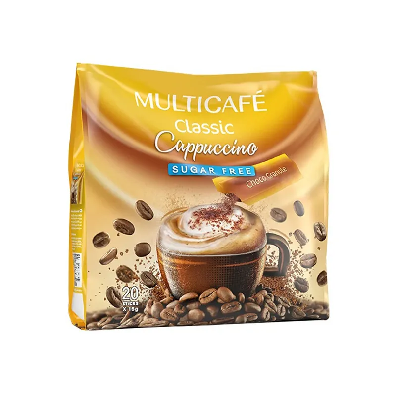 کاپوچینو بدون شکر مولتی کافه 15 گرم بسته 20 عددی