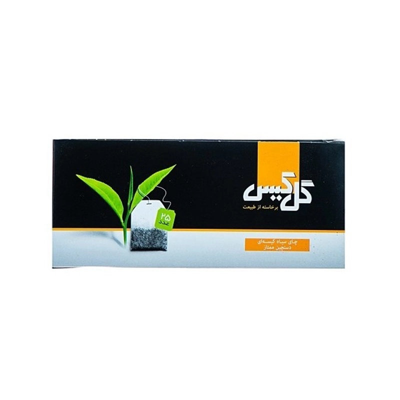 چای سیاه کیسه‌ای دستچین ممتاز گل‌کیس بسته 25 عددی