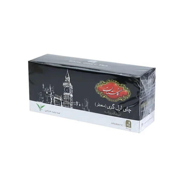 چای سیاه کیسه‌ای ارل‌گری معطر گلستان بسته 25 عددی