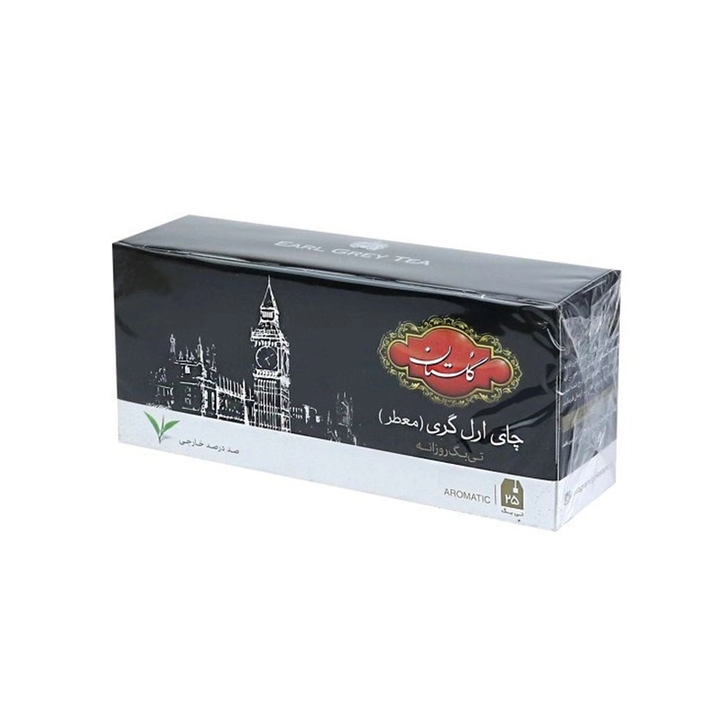 چای سیاه کیسه‌ای ارل‌گری معطر گلستان بسته 25 عددی